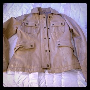 Banana Republic Tan Leather Jacket